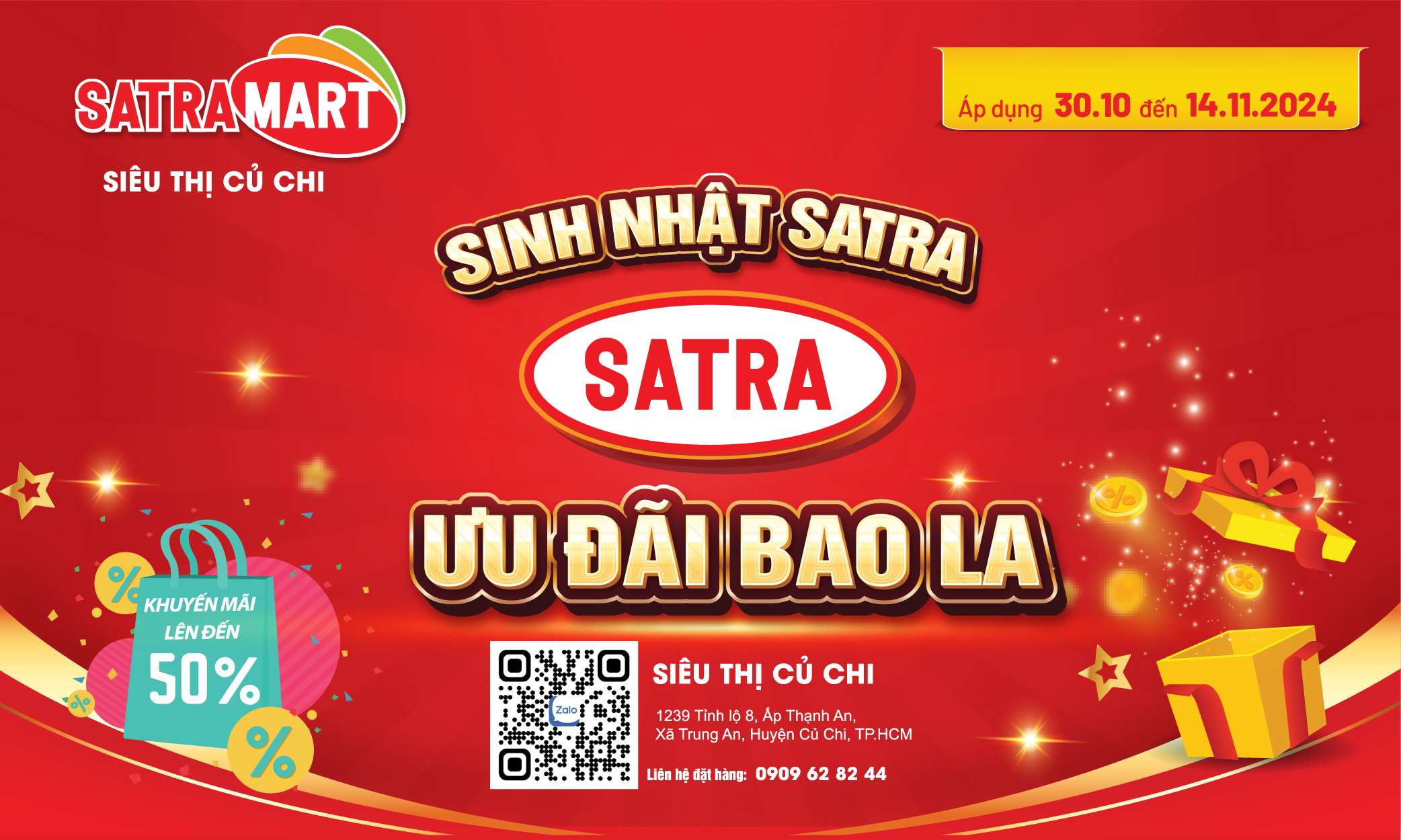 SINH NHẬT SATRA - ƯU ĐÃI BAO LA